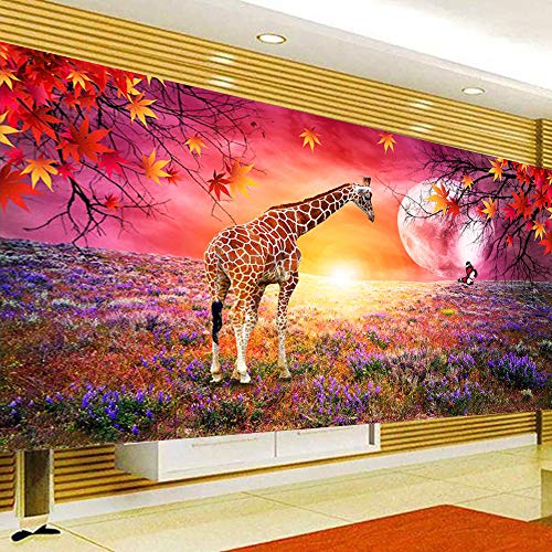 Nicole Knupfer DIY 5D Diamond Painting Kit, Giraffe Vollbohrer Stickerei Gemälde Strass Diamant Malerei Kreuzstich Kunsthandwerk Wanddekor (100x40cm) von Nicole Knupfer