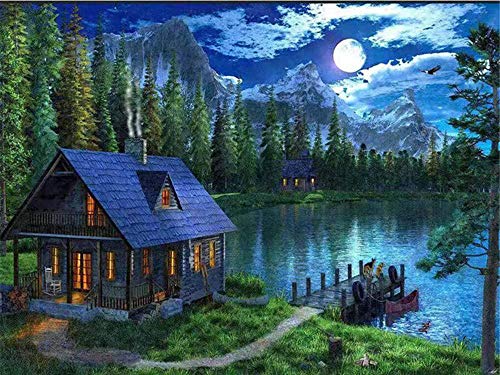 Nicole Knupfer DIY Diamant Malerei 5D Full Bohrer Diamond Painting Landschaft Handgemachtes Daheim Dekoration (A,70x100cm) von Nicole Knupfer