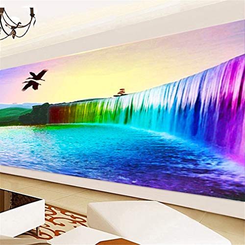 Nicole Knupfer DIY Diamond Malerei 5D Regenbogen Wasserfall Diamant Painting Set Full Gross Wohnzimmer Schlafzimmer (150x60cm) von Nicole Knupfer