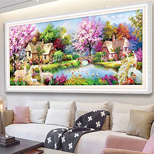 Nicole Knupfer DIY Diamond Painting Set, 5D Landschaft Diamant Malerei Stickerei Vollbohrer Full Stickerei Groß Bilder Home Wand Decor (100x40cm) von Nicole Knupfer