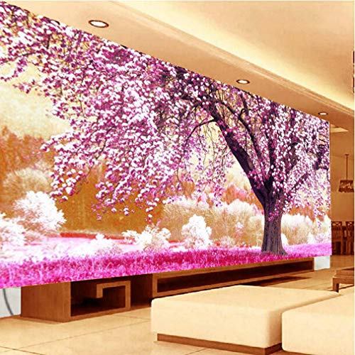 Nicole Knupfer Diamond Malerei 5D Diamant Painting Set Lila Kirschblüten Full Gross DIY Wohnzimmer Schlafzimmer (150x60cm) von Nicole Knupfer