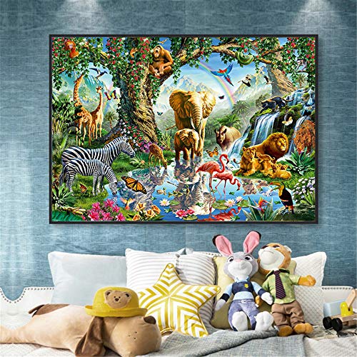 Nicole Knupfer Diamond Painting Set Tierwelt 5D Diamant Painting Set Full Stickerei Groß Bilder DIY Diamonds Malerei (70 * 50cm) von Nicole Knupfer