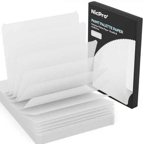 Nicpro 100 Blatt Nasspalette Papier, nur für Stay Wet Palette entwickelt, um Farben zu sparen und nass zu halten für Miniatur & Modellbau, Warhammer 40K und Acrylmalerei von Nicpro