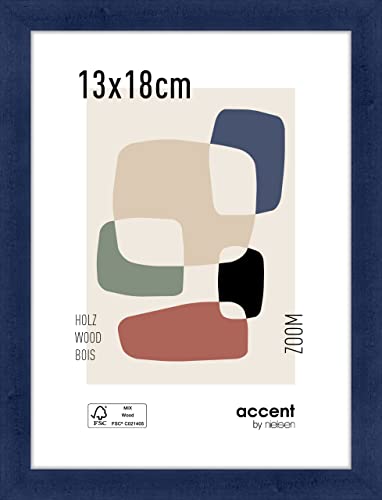 accent by nielsen Holz Bilderrahmen Zoom, 13x18 cm, Dunkelblau von accent by nielsen