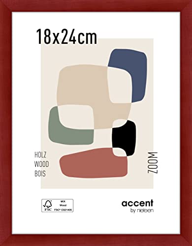 accent by nielsen Holz Bilderrahmen Zoom, 18x24 cm, Rot von accent by nielsen