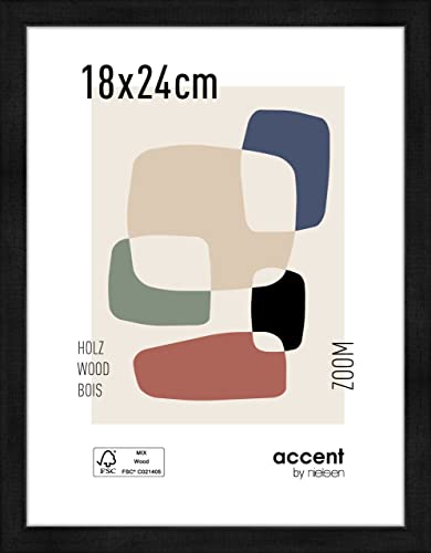 accent by nielsen Holz Bilderrahmen Zoom, 18x24 cm, Schwarz von accent by nielsen