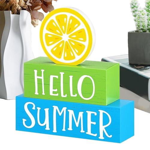 Niesel Hello Centerpieces for Dining Room Table,Lemon Welcome Sign | Rustikales buntes abgestuftes Tablett, freistehendes Urlaubsornament für Zuhause, Tischdekoration, Kaminsims, Schreibtisch Niesel Hello Centerpieces for Dining Room Table,Lemon Welcome Sign | Rustikales buntes abgestuftes Tablett, freistehendes Urlaubsornament für Zuhause, Tischdekoration, Kaminsims, Schreibtisch von Niesel