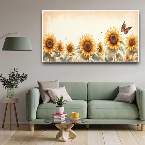 Diamond Painting Schmetterling Diamant Painting Bilder Erwachsene Kinder, by Malen Nach Zahlen, DIY Full Drill Cross Embroidery Malerei Set for Living Room Home Wall Decoration Geschenke 60x120cm Y362 von Nigsnxng