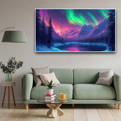 Diamond Painting Wald Diamant Painting Bilder Berg Erwachsene Kinder, by Malen Nach Zahlen, DIY Full Drill Cross Embroidery Malerei Set for Living Room Wall Decoration Männlich Geschenke 40x80cm Y366 von Nigsnxng