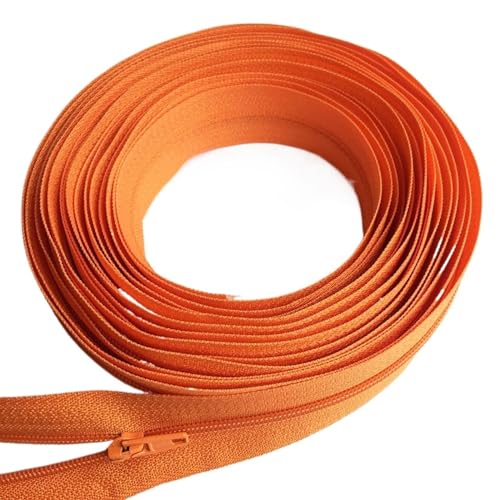 NihaoWXM 5/10/20 Meter Lange Nylon-Reißverschlussrollen for maßgeschneiderte Nähzubehöre for Befestigen eines Reißverschlusses, der Sich löst ReißVerschluss NäHen(Orange,20 Meter) von NihaoWXM