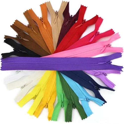 Unsichtbare Reißverschlüsse Nylon Spule Reißverschluss Schneider for Handarbeit Nähen Tuch Zubehör ReißVerschluss NäHen(Random Colors,60cm) von NihaoWXM