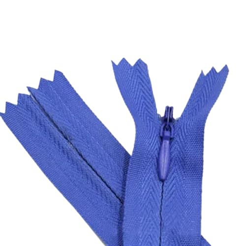 Unsichtbare Reißverschlüsse Nylon Spule Reißverschluss Schneider for Handarbeit Nähen Tuch Zubehör ReißVerschluss NäHen(Sapphire Blue,55cm) von NihaoWXM