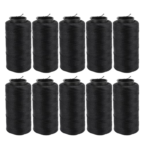 Niiyen 10 Stück Elastischer Nähfaden, schwarzer elastischer Nylonfaden zum Sticken, Quilten und Basteln, Elastizität Sewing Thread, Nähgarn Set Nähzubehör von Niiyen