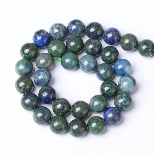 Natürliche Chrysokoll Azurit Runde lose Perlen Naturstein Perlen für Schmuckherstellung DIY Armband Halskette 6mm 59 bis 63pcs von Niiyyjj