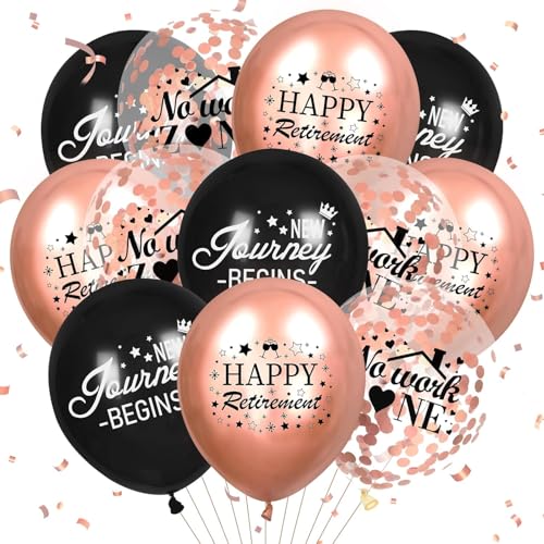 18 Stück Happy Retirement Luftballons – 30,5 cm schwarze, rosa Latex-Luftballons für den Ruhestand, Motto-Party-Dekorationen 18 Stück Happy Retirement Luftballons – 30,5 cm schwarze, rosa Latex-Luftballons für den Ruhestand, Motto-Party-Dekorationen von Nikolaus