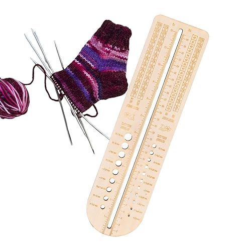 Niktule Sockenlineal zum Stricken sockenbretter reihenzähler Stricken Kreis-Schablone, Lineal, Socken-Häkelnadel-Messgerät Strickzubehör, Häkelgrößenmesslineal, Häkelliebhaber-Anfänger von Niktule