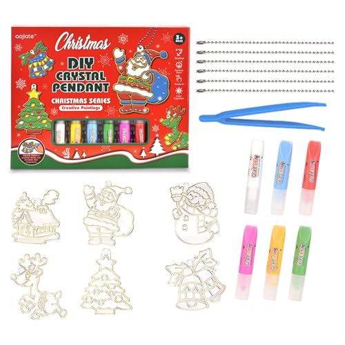 Niktule Weihnachtsschmuck-Sets Weihnachts- -Klebemalerei zur Herstellung von Weihnachtsschmuck-Sets für Kinder,Weihnachtsschmuck-Sets -Weihnachtsschmuck-Sets Perlen-Weihnachtsschmuck-Sets von Niktule