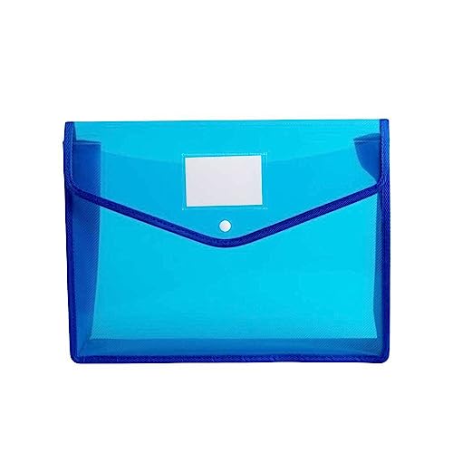 Nilioyul B5 Plastikumschläge Aktenordner Schnappverschluss Große Kapazität Testpapierbeutel Brieftasche Tasche Schule Heimbedarf, Blau von Nilioyul