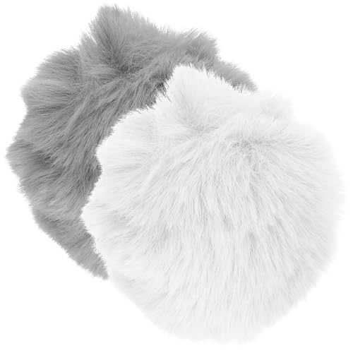 2 Stück Bunny Rabbit Tail Zubehör Plüsch Bunny Tail Pom Poms Kostüm Zubehör Party Schwanz Zubehör für Halloween Ostern Cosplay Kostüm Supplies von Niltracy