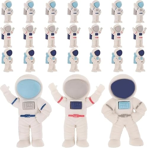 24 Stück Mini-Astronauten-Radiergummis, niedlicher Astronauten-Radiergummi, Cartoon-Astronauten-Radiergummis, schöne Astronauten-Radiergummis, lustige Radiergummis für Kinder, Schule von Niltracy