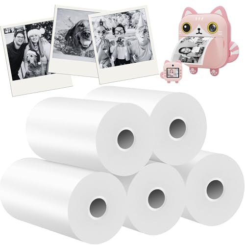 Kids Instant Print Kamera Fotopapier, 5 Rollen, 5,6 cm, BPA-frei, Thermodruck-Nachfüllrollen für Kinder, Sofortdruckkameras von NimNik