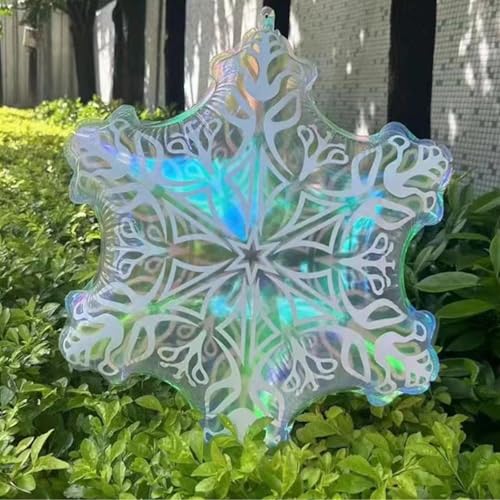 4 Stücke Nine San Schneeflocke Luftballons Transparent Snowflake Folienballon Weihnachten Clear Bunte Schneeflocken Ballon Frozen Winter Party Deko von Nine san