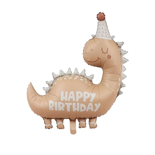 Nine San XXL Dino Happy Birthday Luftballon Matte Dinosaurier Geburtstag Folienballon Kinder Dschungel Dinoparty Deko von Nine san