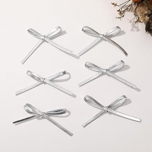 NingPower 20 Stück 10cm Große Schleifen, Kunstlederschleife für Basteln, Nähen, Haarspangenherstellung, Bekleidungszubehör, Silber NingPower 20 Stück 10cm Große Schleifen, Kunstlederschleife für Basteln, Nähen, Haarspangenherstellung, Bekleidungszubehör, Silber von NingPower