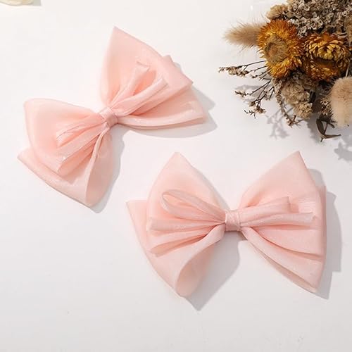 NingPower 4 Stück Große Schleifen, Ästhetische Schleife für Basteln, Nähen, Haarspangenherstellung, Bekleidungsaccessoires, Rosa NingPower 4 Stück Große Schleifen, Ästhetische Schleife für Basteln, Nähen, Haarspangenherstellung, Bekleidungsaccessoires, Rosa von NingPower