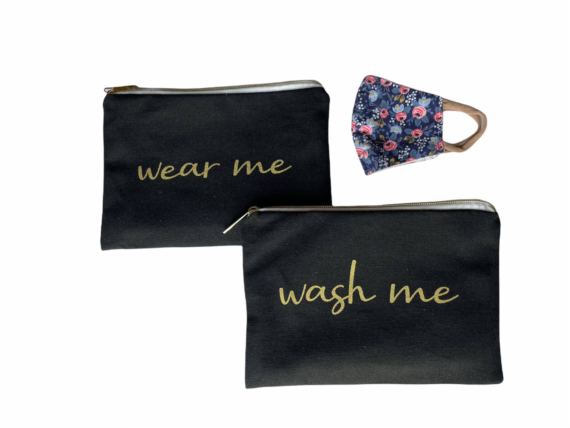 Gesichtsmaske Taschen | Wear Me & Wash Dirty Clean Masks Bag 2Er Set von Ninjamasks