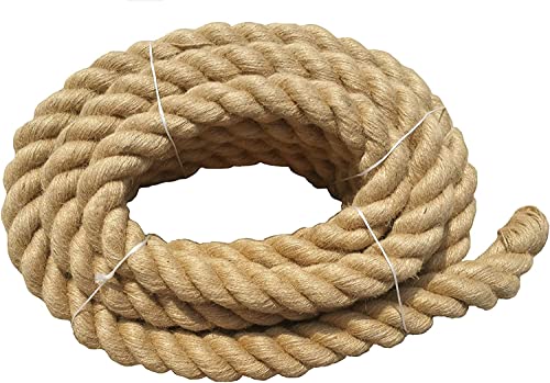 NiroSport Juteseil Klettertau Tauwerk Hanfseil 30mm Durchmesser 7 m ohne Befestigungselement NiroSport Juteseil Klettertau Tauwerk Hanfseil 30mm Durchmesser 7 m ohne Befestigungselement von Niro Sportgeräte