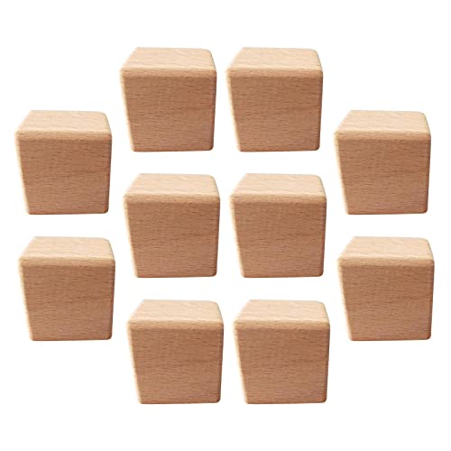 Nishiyuenyi 10 Stück Holzquader für DIY Projekte Und Bastelarbeiten, 3CM von Nishiyuenyi