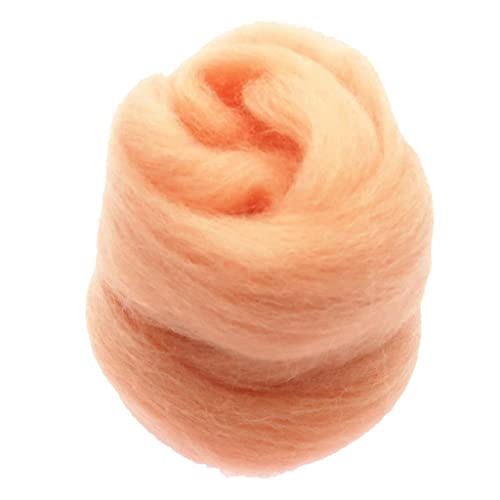 Nishiyuenyi 10g Handarbeit Wolle Top Faser Roving für Nadelfilz Materialien, Orange von Nishiyuenyi