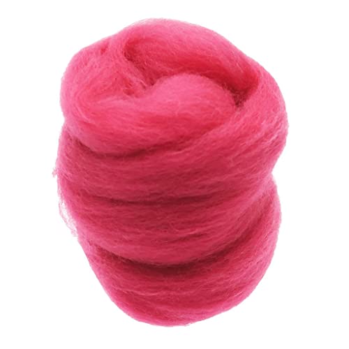 Nishiyuenyi 10g Handarbeit Wolle Top Faser Roving für Nadelfilz Materialien, rot von Nishiyuenyi