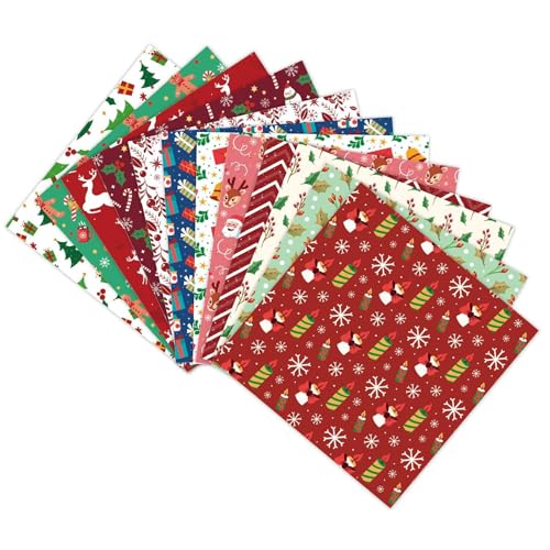 Nishiyuenyi 12 stück Weihnachten Geschenkpapier Einseitig Muster Papier Scrapbook Papier für Weihnachten von Nishiyuenyi