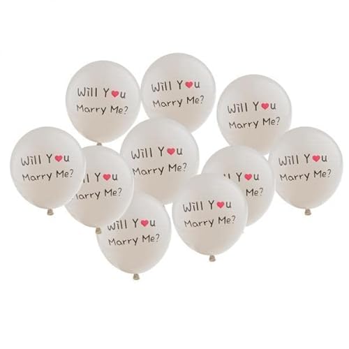 Nishiyuenyi 6x10 Stück „Willst Du Mich Heiraten“ Ballons, Multifunktionale Latexballons, 12 Zoll, Heiratsantragsballons für Verlobung, Hochzeit, Feier, Zuhause von Nishiyuenyi