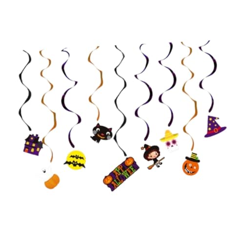 Nishiyuenyi 9Pcs Halloween Hängen Swirl Dekorationen Partei Liefert Decke Streamer Spiralen für Veranda von Nishiyuenyi