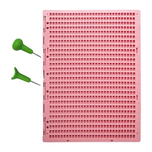 Nishiyuenyi Braille-Schreibtafel, Braille-Schiefer-Set mit Stift, Braille-Schreibtafel für Anfänger, Rosa von Nishiyuenyi