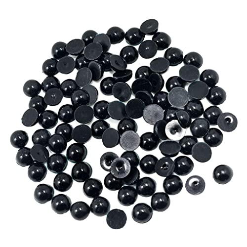 Nishiyuenyi Halbperlen 2mm/4mm/6mm/8mm in Schwarz für Bastelprojekte, 10mm 100pcs von Nishiyuenyi