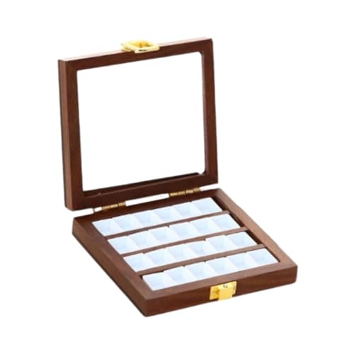 Nishiyuenyi Holzpalette Box für Aquarellmalerei Tragbare Leere Palette für Maler Erwachsene, 24 Gitter Nishiyuenyi Holzpalette Box für Aquarellmalerei Tragbare Leere Palette für Maler Erwachsene, 24 Gitter von Nishiyuenyi