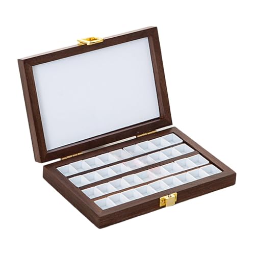 Nishiyuenyi Holzpalette Box für Aquarellmalerei Tragbare Leere Palette für Maler Erwachsene, 36 Gitter Nishiyuenyi Holzpalette Box für Aquarellmalerei Tragbare Leere Palette für Maler Erwachsene, 36 Gitter von Nishiyuenyi