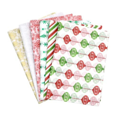 Nishiyuenyi Weihnachtliche Seidenpapierbögen für Geschenkpapier, Blumenpapier, Floristenbedarf, Dekorations- und Bastelpapier für Mottopartys und Feiertage von Nishiyuenyi