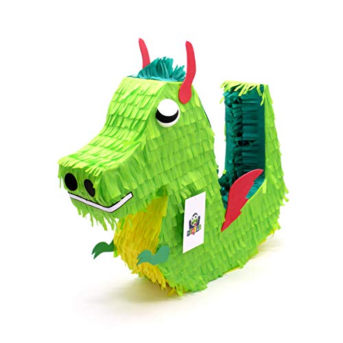 Nislai® Pinata Drachen Dino | Ideal für die Drachen Dino Party | Pinata Geschenk | Pinata Geburtstag | Ninja Geburtstag Party | u. 43x34x10 von Nislai