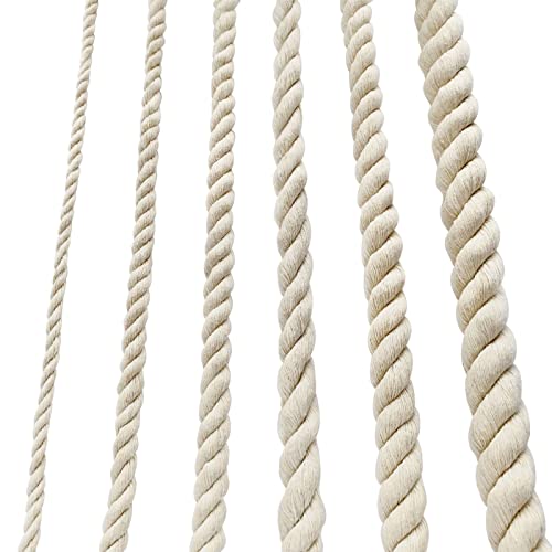 Baumwollkordel Kordel Baumwollseil Rope Garn Dickes Seil 10mm Makramee Regenbogen DIY Set (15M) von Nissary