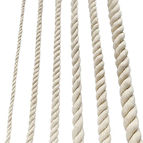 Kordel Baumwollseil Baumwollkordel Rope Dickes Seil Kordelband Tau 10mm 20 m Makramee Garn für DIY Handwerk Makramee Regenbogen DIY Set von Nissary