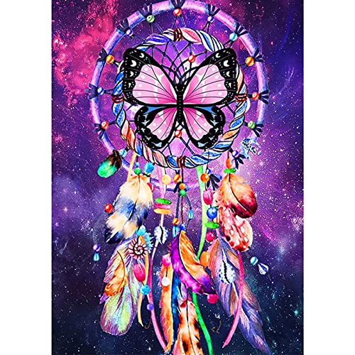 Nivofu 5D Diamond Painting Set, 30x40cm DIY Diamant Malerei Bilder für Wanddekoration, Runde Diamond Painting, Full Drill Diamond Painting, Schmetterling Design - Komplettes Kit inklusive Werkzeuge von Nivofu