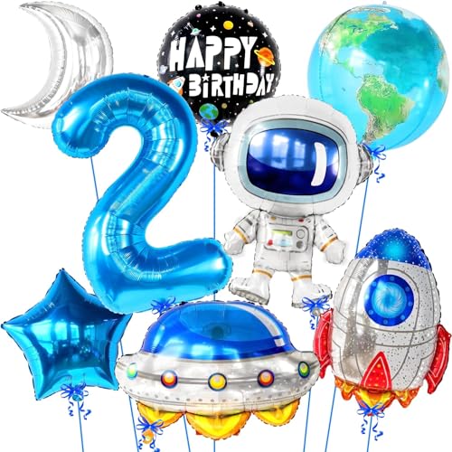 Weltraum Ballon Set, Weltraum Geburtstag Deko 2 Jahre, Astronaut Weltraum Deko, Weltraum Luftballon 2., Weltraum Folienballon, Luftballon Weltraum, Weltraum Kindergeburtstag von NixCoN