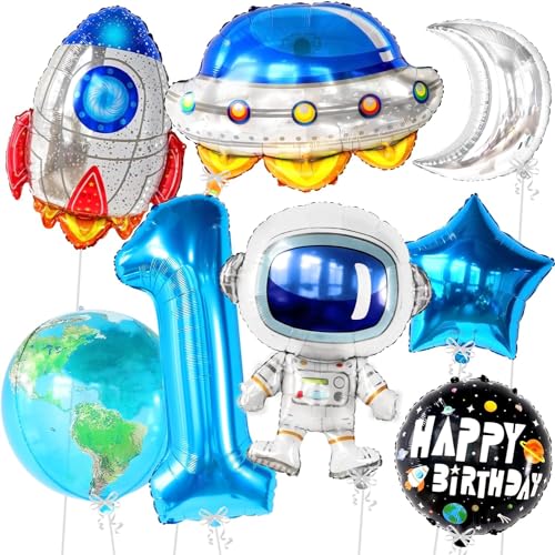 Weltraum Ballon Set, Weltraum Luftballon 1., Weltraum Geburtstag Deko 1 Jahre, Astronaut Weltraum Deko, Weltraum Folienballon, Luftballon Weltraum, Weltraum Kindergeburtstag von NixCoN
