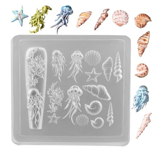 Nixiara Nagel Charm Formen,Maniküre Kunstform | Silikonformen Für 3D Meeresschmuck Accessoires Epoxidharz-Dekoration Für Salon & Zuhause Nixiara Nagel Charm Formen,Maniküre Kunstform | Silikonformen Für 3D Meeresschmuck Accessoires Epoxidharz-Dekoration Für Salon & Zuhause von Nixiara