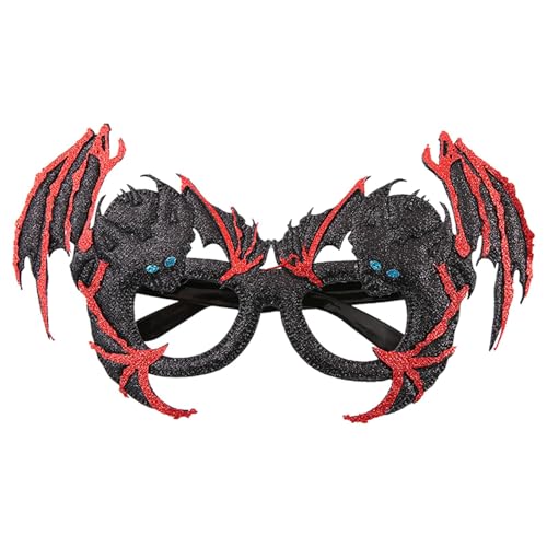 Halloween-Brille für Kinder, Fledermaus-Brille für Kinder, Zubehör für Partys und Cosplay, breites Anwendungsspektrum, Brillengestell, einzigartiges, modisches Zubehör für Partyzubehör von Nixieen